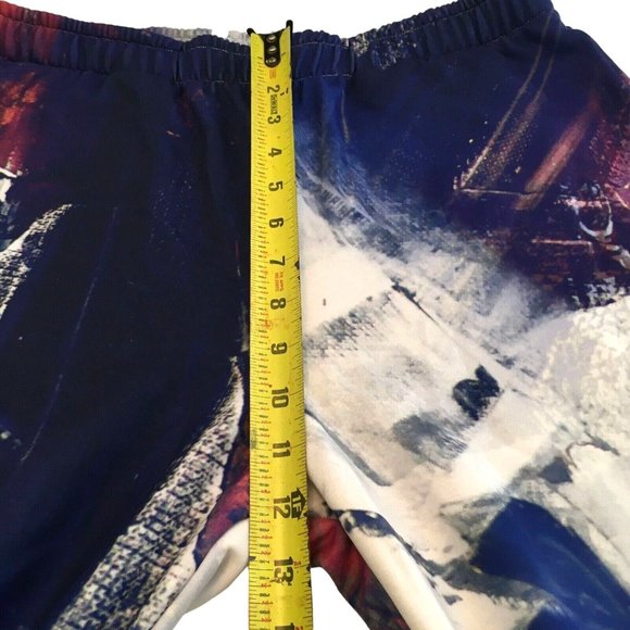 Lions Of Paris Womens Blue White Tapered Leg Pull‎ On Jogger Pants Size Large - Picture 10 of 11
